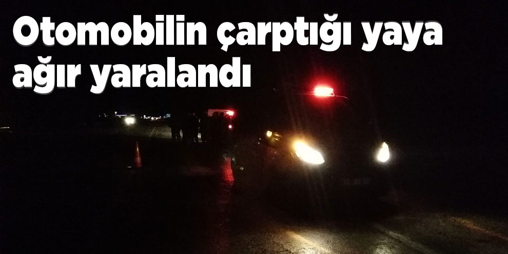 Otomobilin çarptığı yaya ağır yaralandı