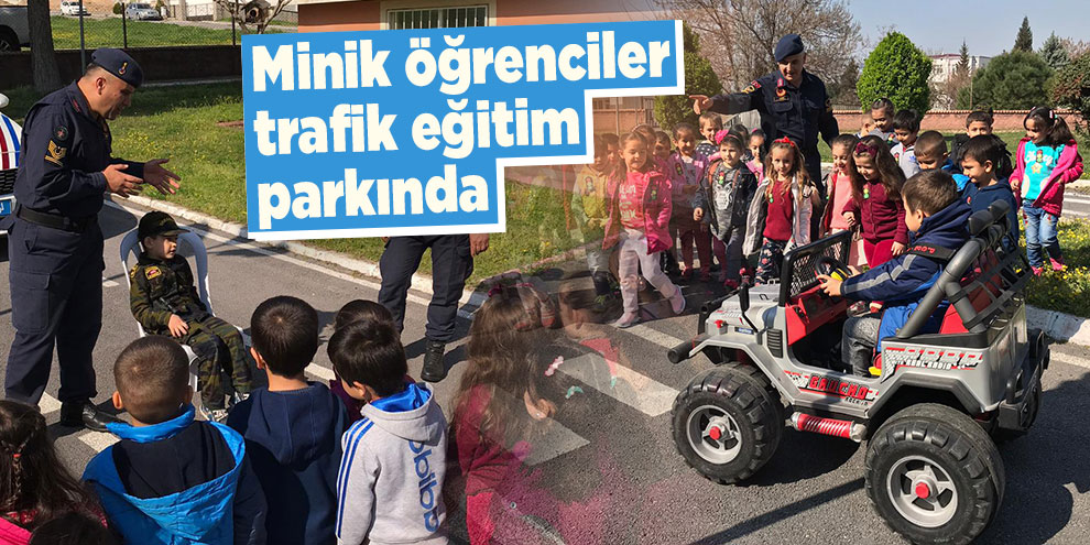 Minik öğrenciler trafik eğitim parkında