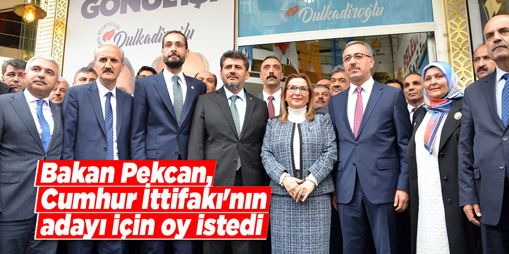Bakan Pekcan, Cumhur İttifakı'nın adayı için oy istedi