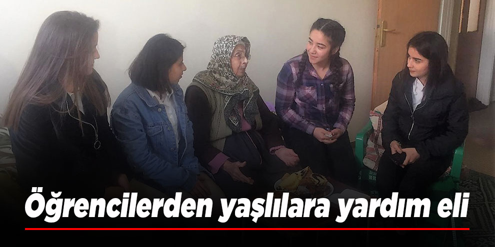 Öğrencilerden yaşlılara yardım eli