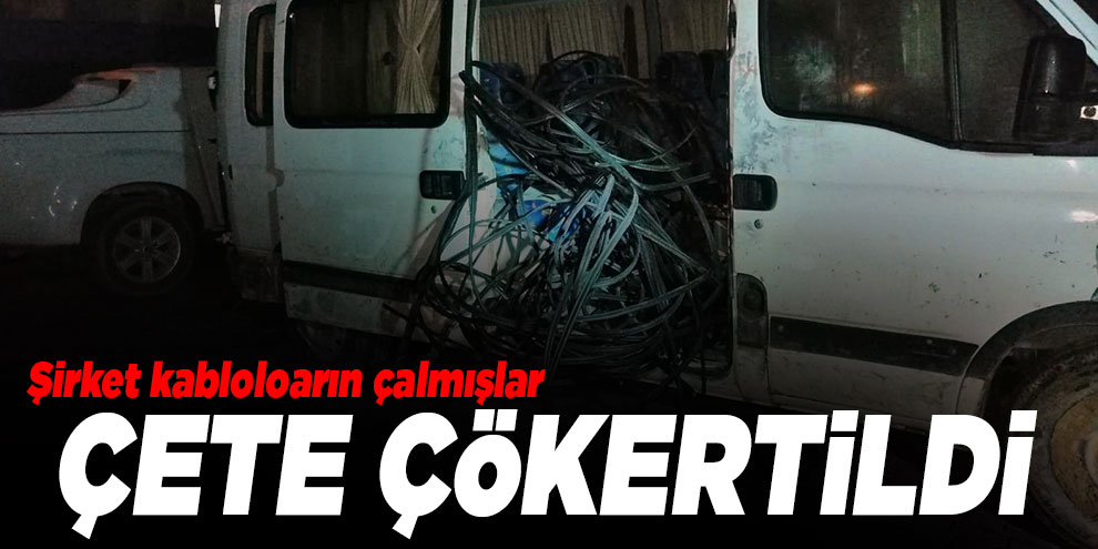 Kahramanmaraş’ta iletişim kablolarını çalan çete çökertildi