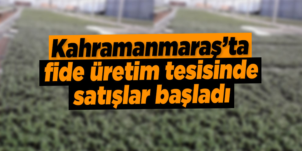 Fide üretim tesisinde satışlar başladı