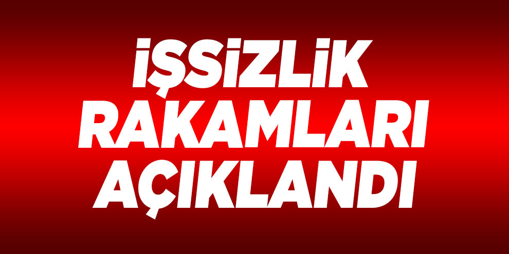 İşsizlik rakamları açıklandı