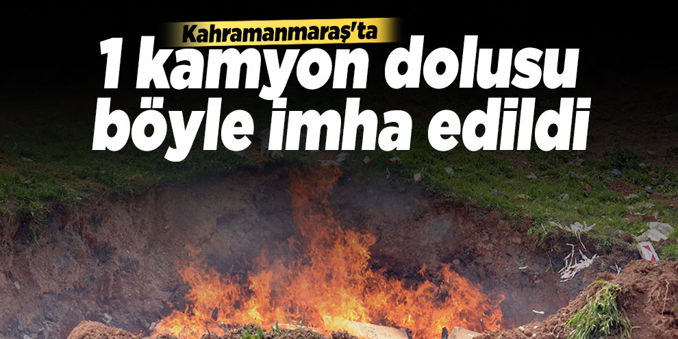 Kahramanmaraş'ta 1 kamyon dolusu böyle imha edildi