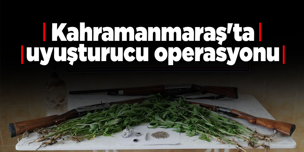 Kahramanmaraş'ta uyuşturucu operasyonu: 1 gözaltı