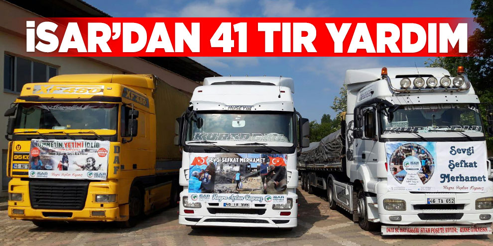İsar’dan 41 tır yardım