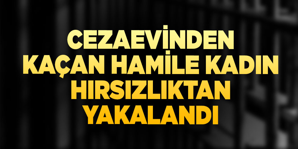 Cezaevinden kaçan hamile kadın hırsızlıktan yakalandı