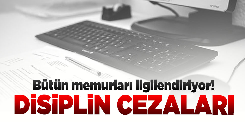 Memurların disiplin cezaları...