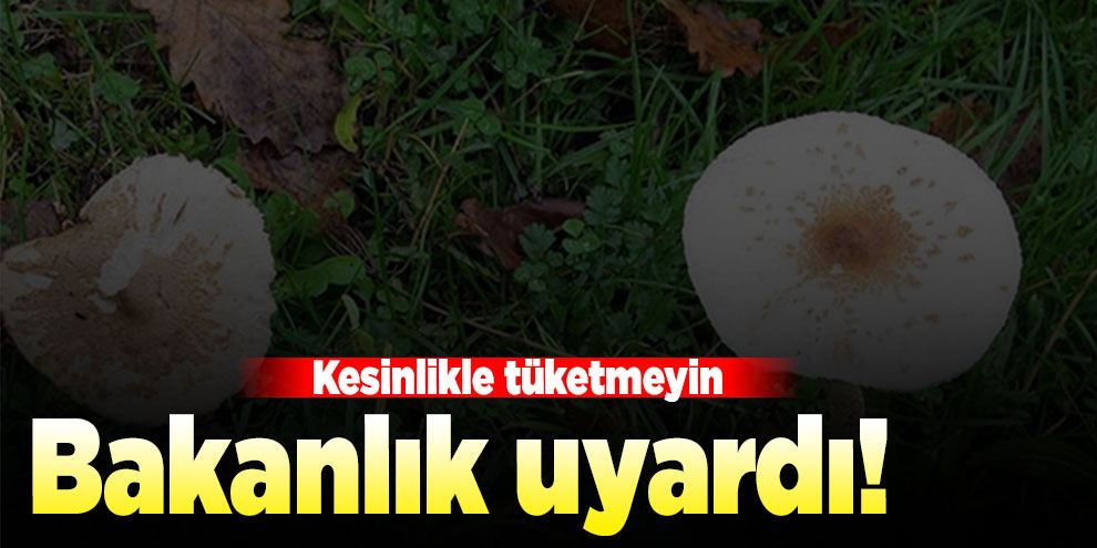 Bakanlık uyardı! Kesinlikle tüketmeyin