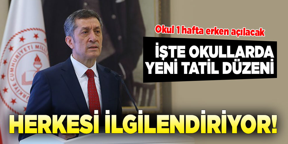 Milli Eğitim Bakanı açıkladı! Okullara yeni tatil düzeni