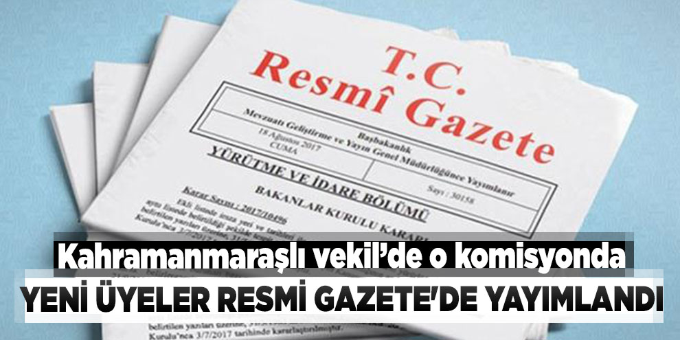 TBMM araştırma komisyonuna üye seçimi Kararı Resmi Gazete'de