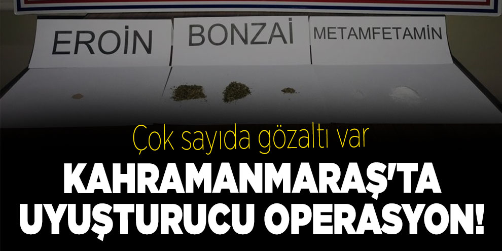 Kahramanmaraş'ta uyuşturucu operasyon: 15 gözaltı