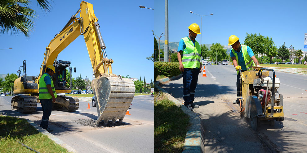 Arsan kavşağında çalışmalar başladı