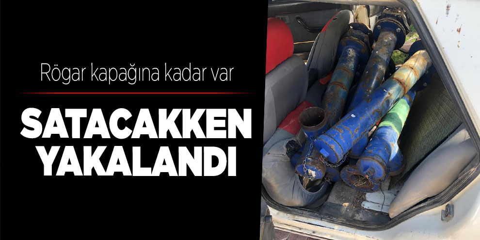 Çaldığı malzemeleri hurdacıya satmaya götürürken yakalandı