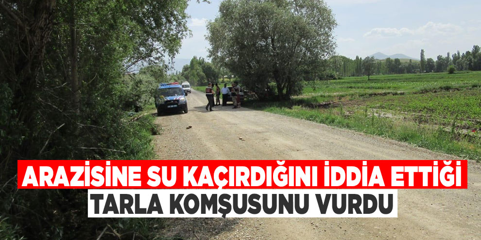 Arazisine su kaçırdığını iddia ettiği tarla komşusunu vurdu