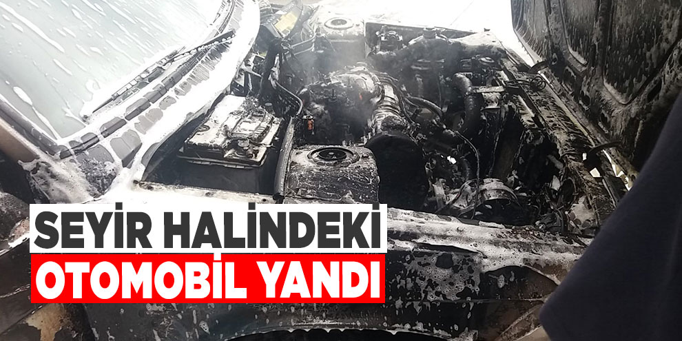 Seyir halindeki otomobil yandı