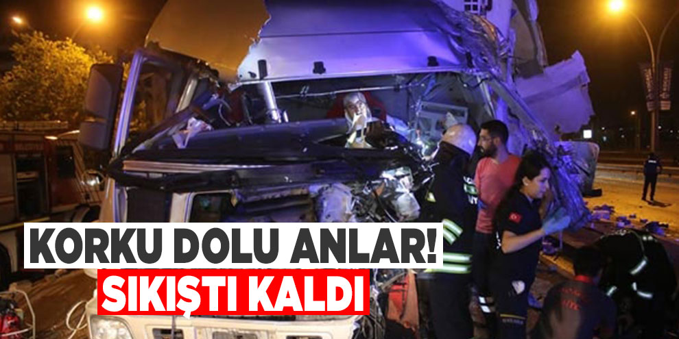 Korku dolu anlar! Sıkıştı kaldı