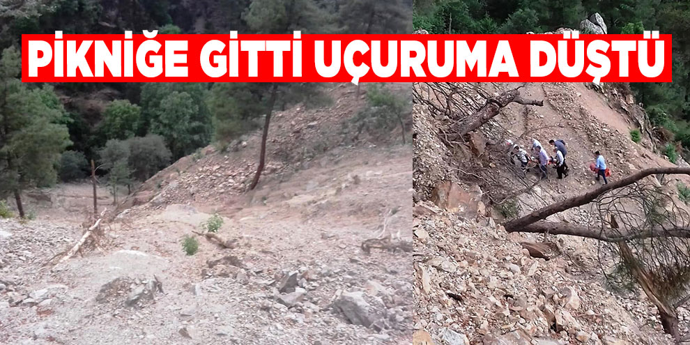 Pikniğe gitti uçuruma düştü