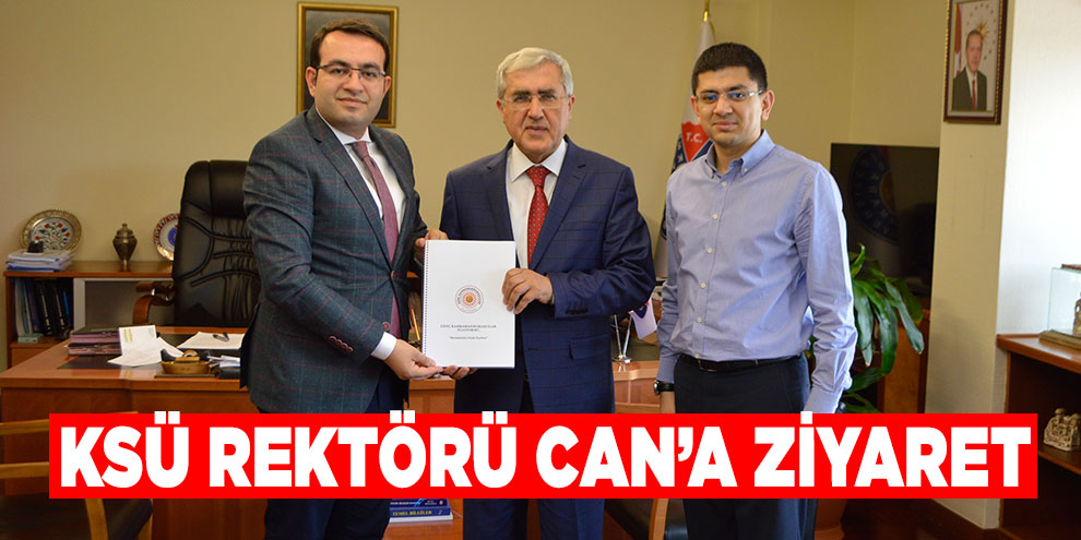 Genç Kahramanmaraşlılar Platformundan, KSÜ Rektörü Can’a ziyaret