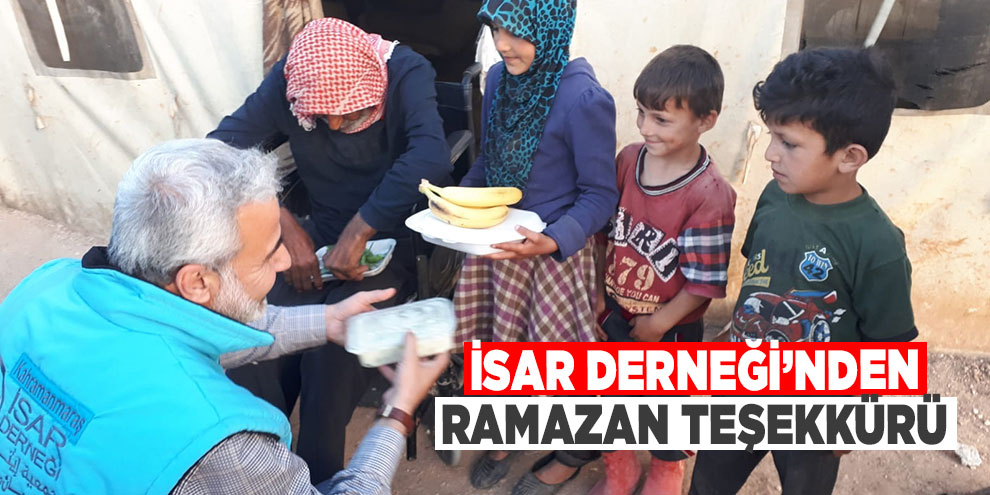 İsar Derneği’nden ramazan teşekkürü
