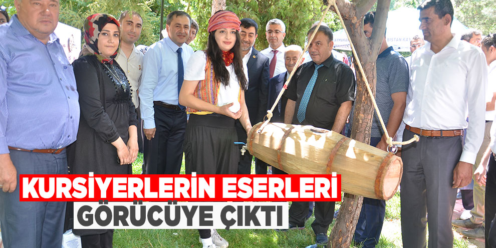Kursiyerlerin eserleri görücüye çıktı