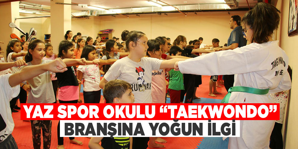 Yaz Spor Okulu “Taekwondo” branşına yoğun ilgi