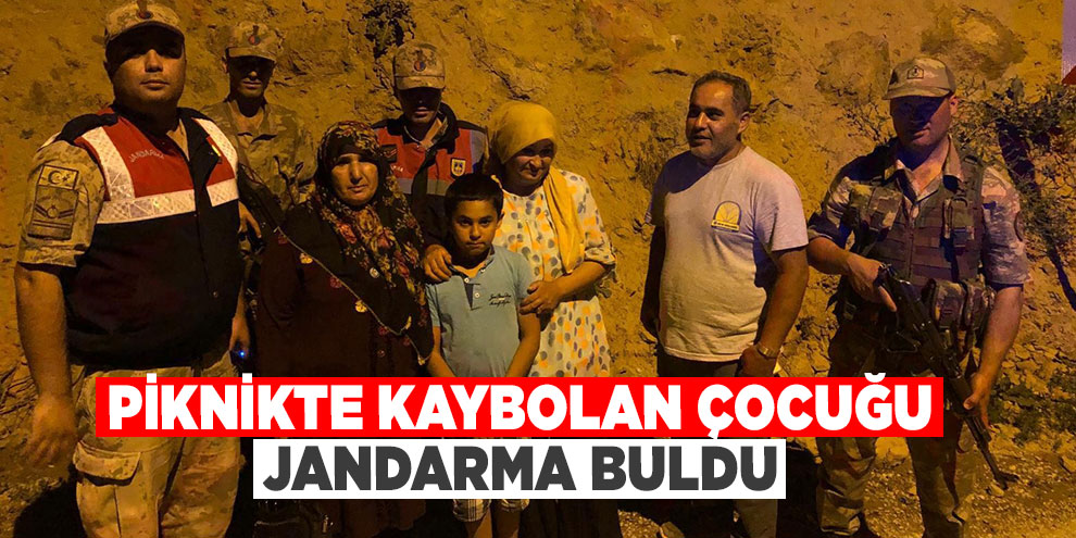 Piknikte kaybolan çocuğu jandarma buldu