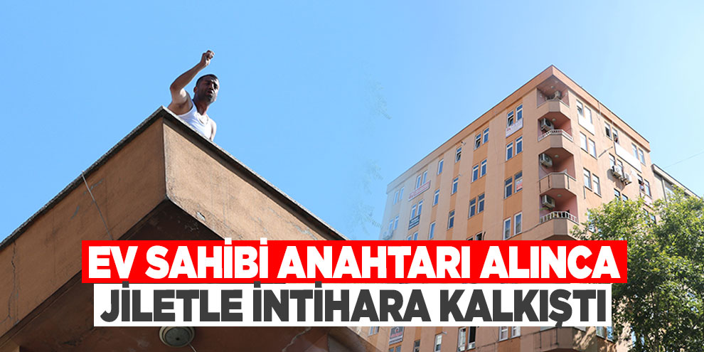 Ev sahibi anahtarı alınca jiletle intihara kalkıştı