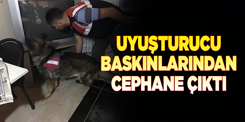 Uyuşturucu baskınlarından cephane çıktı