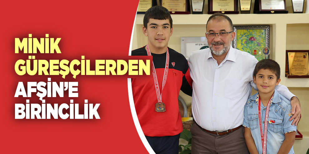 Minik güreşçilerden Afşin’e birincilik