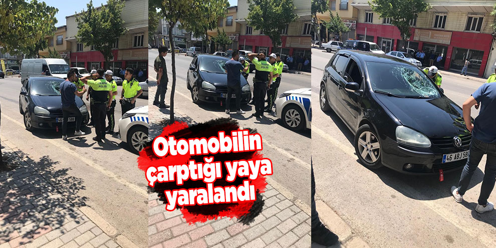 Otomobilin çarptığı yaya yaralandı