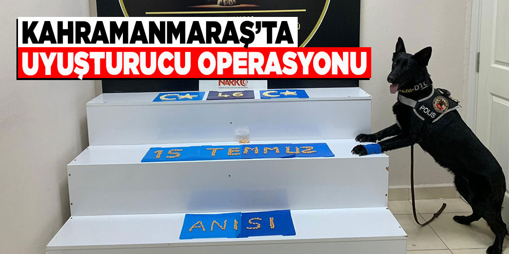 Kahramanmaraş’ta uyuşturucu operasyonu