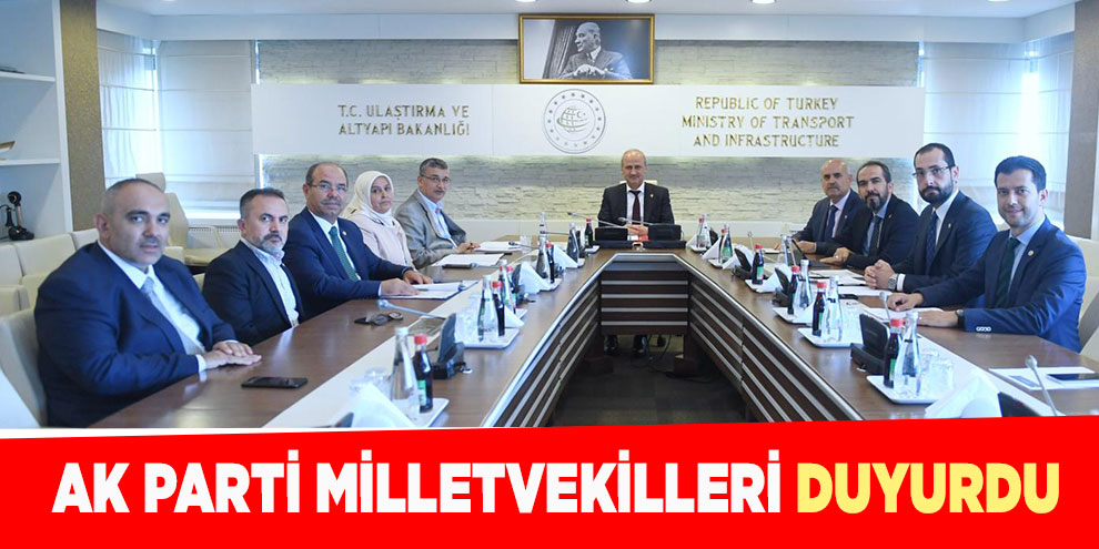 AK Parti milletvekilleri duyurdu