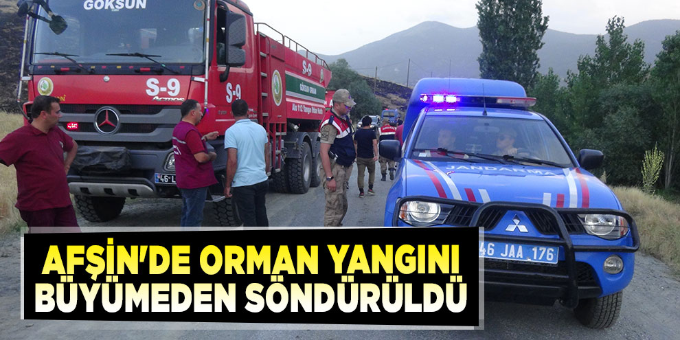 Afşin'de orman yangını büyümeden söndürüldü