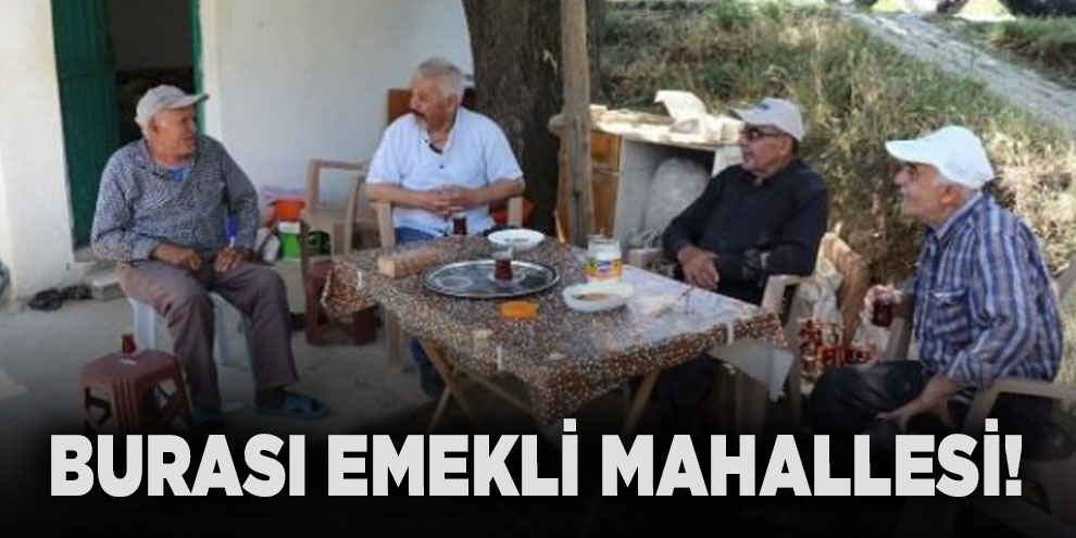 'Emekli mahallesinde' 40 yaşın altında kimse yok