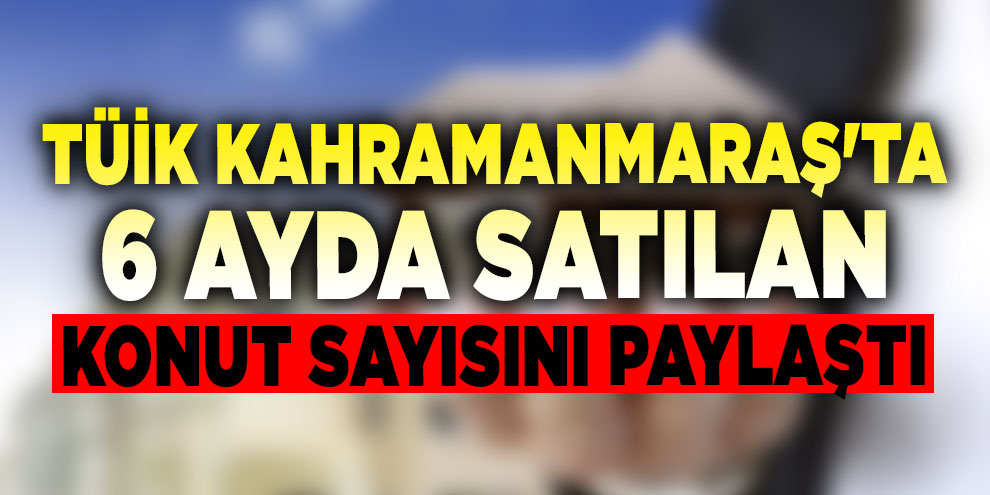 Kahramanmaraş'ta 6 ayda 5 bin konut satıldı