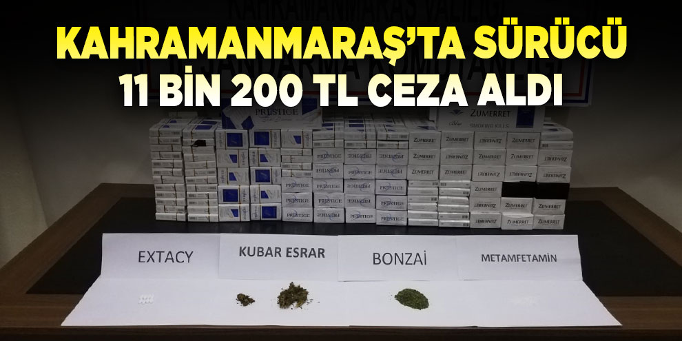 Kahramanmaraş’ta sürücü 11 bin 200 TL ceza aldı