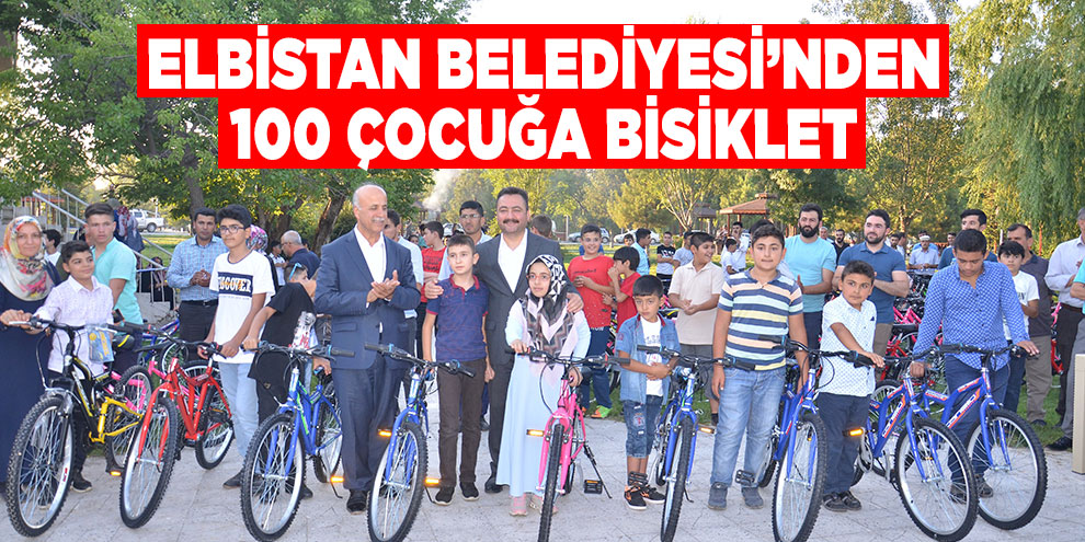 Elbistan Belediyesi’nden 100 çocuğa bisiklet
