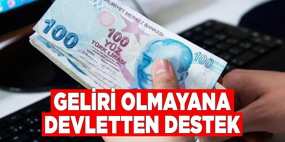 Geliri olmayana devletten destek