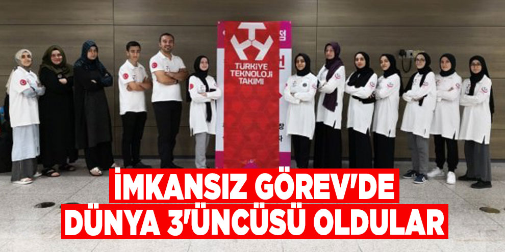 İmkansız görev'de Dünya 3'üncüsü oldular