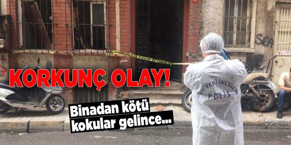 Korkunç olay! Binadan kötü kokular gelince...