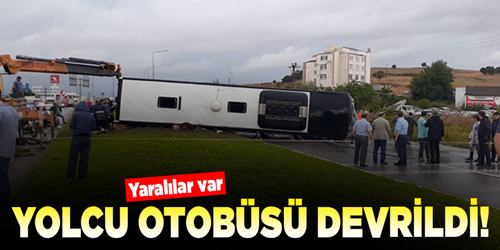 Yolcu otobüsü devrildi! Yaralılar var