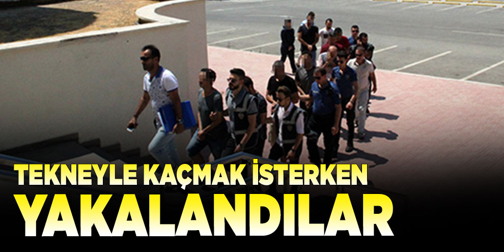 Tekneyle kaçmak isterken yakalandılar