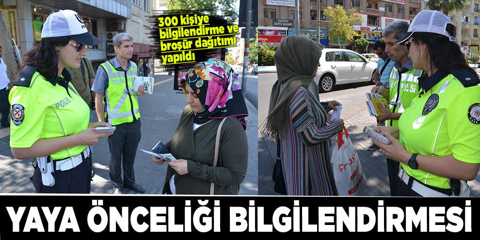 Kahramanmaraş'ta yaya önceliği bilgilendirmesi