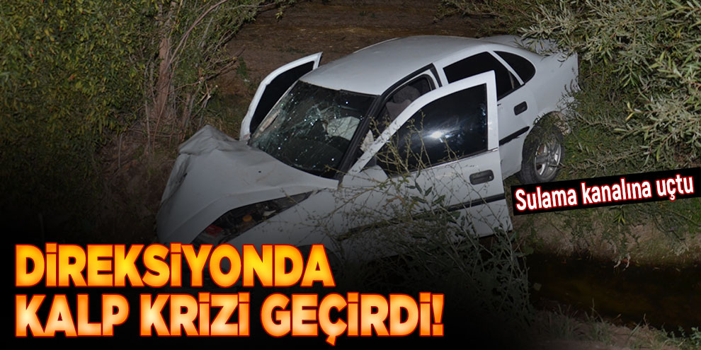 Direksiyonda kalp krizi geçirdi! Sulama kanalına uçtu