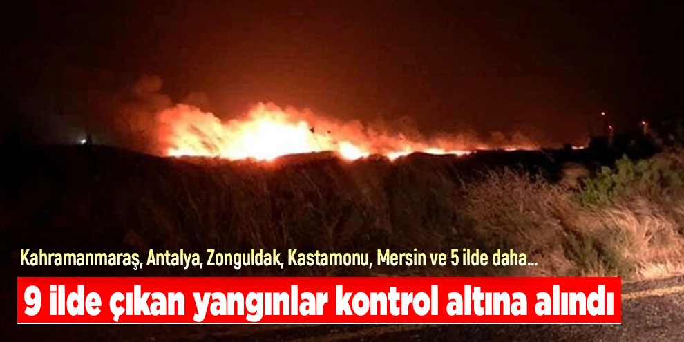 9 ilde çıkan yangınlar kontrol altına alındı