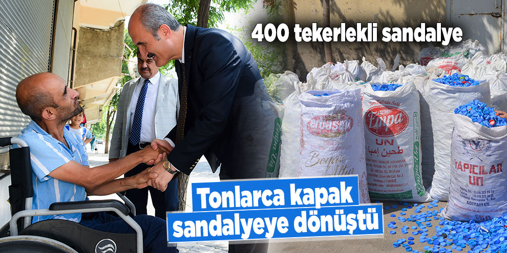 Dulkadiroğlu’nda mavi kapaklar tekerlekli sandalyeye dönüştü