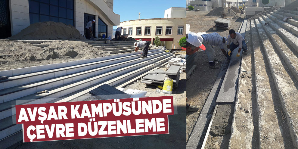 Avşar kampüsünde çevre düzenleme