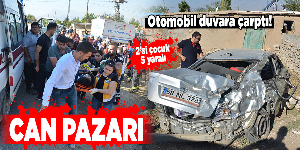 Otomobil duvara çarptı! Can pazarı