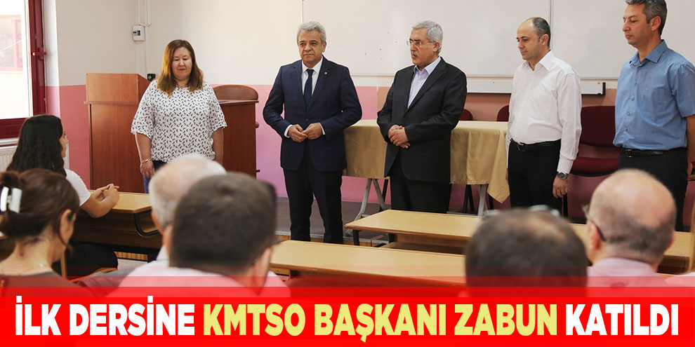 KMTSO Başkanı Zabun tekstil mühendislerinin ilk dersine katıldı